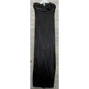 Black Slip Dress Corset Strapless Womens 8 Witchy WhimsyGoth Grunge Punk Sexy